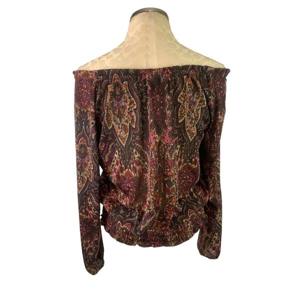 Medium Apt 9 Women's Off Shoulder Banded Hem Lightweight Sweater Jewel Tones - Picture 7 of 8